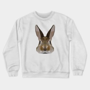 rabbit lowpoly art Crewneck Sweatshirt